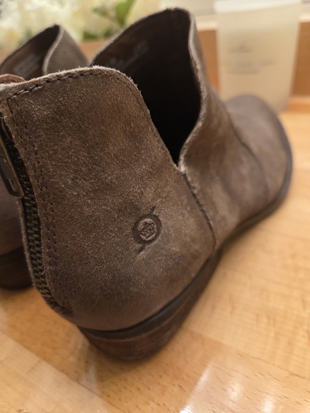 Born Kerri Ankle Boots Brown Suede Leather Womens Size 9.5 - Picture 5 of 11